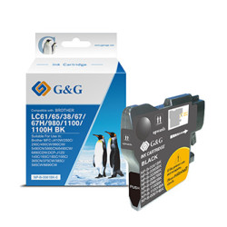 G&G kompatibilní ink s LC-980BK, LC-1100BK, NP-B-0061BK 1100BK 980BK, black, 300str.