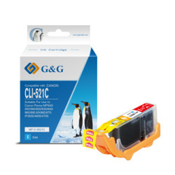 G&G kompatibilní ink s CLI521C, NP-C-0521C, 2934B001, cyan, 8.4ml