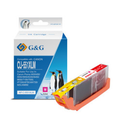 G&G kompatibilní ink s CLI551M XL, NP-C-0551XLM, magenta, 10,2ml, ml high capacity