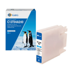 G&G kompatibilní ink s C13T04A240, NP-E-T04AXXLC-A, cyan, 8000str.