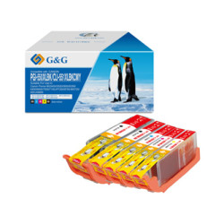 G&G kompatibilní ink s PGI-550BK CLI-551BK C M Y, NP-C-0550BK 551BK C M Y, CMYK, 20,4ml + 10,2ml, ml