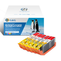 G&G kompatibilní ink s PGI-570XLBK CLI-571BK C M Y, NP-C-0570XLBK 571XLBKCMY, CMYK, 20,4ml + 10,8ml, ml