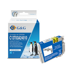 G&G kompatibilní ink s C13T03A24010, 603XL, NP-R-0603XLC, cyan, 350str.