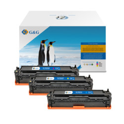 G&G kompatibilní toner s HP CB541A, CE320A, CF210X, Canon CRG116, CRG716, C, NT-PH541UC, HP 125A, cyan, 1400str.