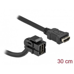 Delock Keystone modul HDMI samice 110° HDMI samice s kabelem černá