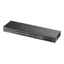 Zyxel GS2220-28 - Přepínač - řízený - 24 x 10 100 1000 + 4 x kombinace Gigabit SFP - Lze montovat do rozvaděče