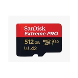 SanDisk micro SDXC karta 512GB Extreme PRO (200 MB s Class 10, UHS-I U3 V30) + adaptér