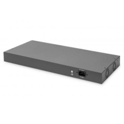 DIGITUS Fast Ethernet PoE přepínač 16-portové PoE + 2 kombinované, rozpočet 250W 