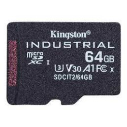 KINGSTON 64GB microSDXC Industrial C10 A1 pSLC Card Single Pack w o Adapter