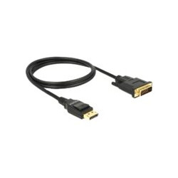 Delock - Kabel adaptéru - jeden spoj - DisplayPort (M) do DVI-D (M) - DisplayPort 1.2a - 1 m - pasivní - černá