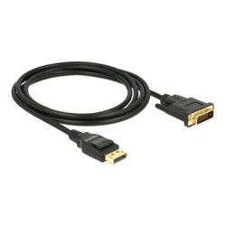 Delock - Kabel adaptéru - jeden spoj - DisplayPort (M) do DVI-D (M) - DisplayPort 1.2a - 2 m - pasivní - černá
