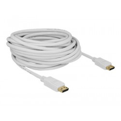 Delock - Kabel obrazovky - DisplayPort (M) do DisplayPort (M) - DisplayPort 1.2 - 10 m - podporuje 4K - bílá