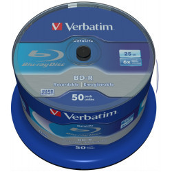 VERBATIM BD-R SL DataLife 25GB, 6x, spindle 50 ks