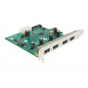 Delock PCI Express Card  4 x USB 3.0 - Úložiště USB3.0 ovladač - USB 3.0 - 5 GBps - PCIe 2.1 x1