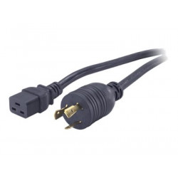 APC - Elektrický kabel - IEC 60320 C19 do NEMA L6-20 (M) - 3.7 m - černá - - pro P N: SMT3000I-AR, SMT3000R2I-AR, SRT10KXLTW, SRT3000XLTW, SRT6KXLTW, SRT8KXLJ