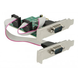 Delock PCI Express Card  2 x Serial RS-232 High Speed 921K with Voltage supply - Sériový adaptér - PCIe 2.0 - RS-232 x 2