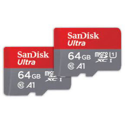 64GB Ultra microSDXC 140MBs+Adapt 2Pack