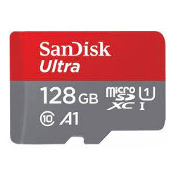 SanDisk Ultra - Paměťová karta flash (adaptér microSDXC na SD zahrnuto) - 128 GB - UHS-I Class10 - microSDXC UHS-I