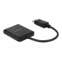 Delock Displayport 1.2 Splitter 1 x Displayport in  2 x HDMI out 4K 30 Hz - Rozdělovač video audio - 2 x HDMI - desktop