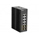 D-Link DIS 300G-12SW - Přepínač - řízený - 8 x 10 100 1000 + 4 x 100 1000 SFP - lze montovat na konzolu DIN, pro připevnění na zeď