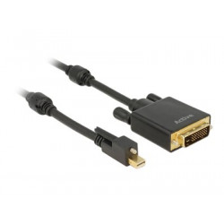 Delock - Kabel adaptéru - jeden spoj - Mini DisplayPort (M) šroubovací do DVI-D (M) šroubovací - DisplayPort 1.2 - 5 m - aktivní - černá