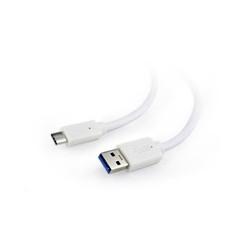 GEMBIRD Kabel USB 3.0 AM na Type-C kabel (AM CM), 1,8m, bílý