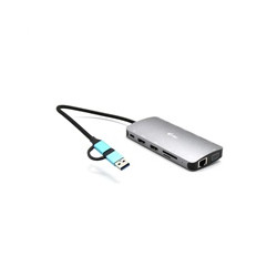 i-tec USB 3.0 USB-C Thunderbolt 3x Display Metal Nano Dock with LAN, PD 100 W