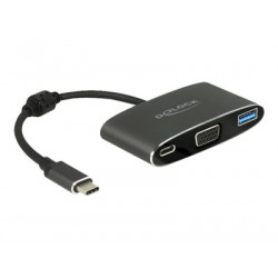 Delock - Externí video adaptér - VL101 - USB-C 3.1 - VGA - šedá - maloobchod