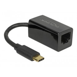 Delock - Síťový adaptér - USB-C 3.1 - Gigabit Ethernet x 1 - černá