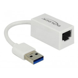 Delock - Síťový adaptér - USB 3.1 Gen 1 - Gigabit Ethernet x 1 - bílá