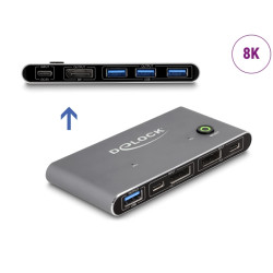 DisplayPort KVM Switch 8K 30 Hz with USB, DisplayPort KVM Switch 8K 30 Hz with USB