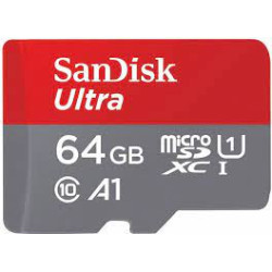 SanDisk MicroSDXC karta 64GB Ultra (120 MB s, A1 Class 10 UHS-I, Android) + adaptér