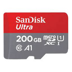 SanDisk MicroSDXC karta 200GB Ultra (120 MB s, A1 Class 10 UHS-I, Android) + adaptér