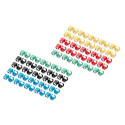 DIGITUS Color spony pro Patch kabel, balíček 100ks, smíšené (20 ks v každé barvě: červené, zelené, modré, žluté, černé)