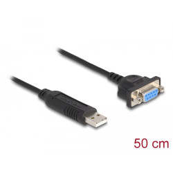USB 2.0 to serial RS-232 adapter, 50 cm