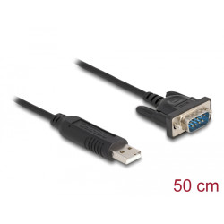 USB 2.0 to serial RS-232 adapter, 50 cm
