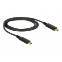 Delock - USB kabel - USB-C (M) do USB-C (M) - USB 3.1 Gen 2 - 5 A - 1 m - černá