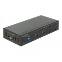 Delock External Industry Hub 4 x USB 3.0 Type-A with 15 kV ESD protection - Rozbočovač - 4 x SuperSpeed USB 3.0 - pro připevnění na zeď - DC napájení