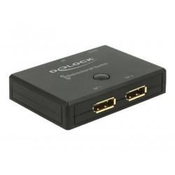 Delock Displayport 2 - 1 Switch bidirectional 4K 60 Hz - Přepínání videa - 2 x DisplayPort - desktop