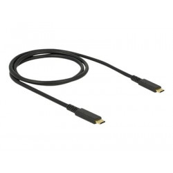 Delock - USB kabel - USB-C (M) do USB-C (M) - USB 3.1 Gen 2 - 3 A - 1 m - černá