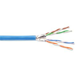 PremiumCord kabel U-FTP Cat6a 4x2, drát, AWG23, čistá měď , 100m, plášť LSOH, modrá