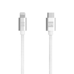 ER POWER kabel USB-C Lightning 120cm bílý