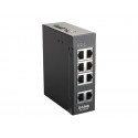 D-Link DIS 100E-8W - Přepínač - neřízený - 8 x 10 100 - lze montovat na konzolu DIN, pro připevnění na zeď - DC napájení