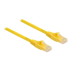 Delock - Patch kabel - RJ-45 (M) do RJ-45 (M) - 5 m - 6.1 mm - UTP - CAT 6a - neobsahuje halogen, lisovaný, provedení bez hrbolků, Fast Tracing - žlutá