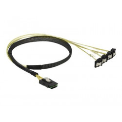 Delock - Kabel SATA SAS - SAS 6Gbit s - Mini SAS (SFF-8087) (Z) do SATA (R) úhlový - 50 cm