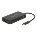 Delock - Externí video adaptér - USB-C - DVI, HDMI, DisplayPort, VGA - černá