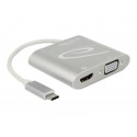 Delock - Externí video adaptér - STDP4320 - USB-C - HDMI, VGA - stříbrná - maloobchod