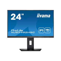 iiyama ProLite XUB2492HSC-B5 - LED monitor - 24" (23.8" zobrazitelný) - 1920 x 1080 Full HD (1080p) @ 75 Hz - IPS - 250 cd m2 - 1000:1 - 4 ms - HDMI, DisplayPort, USB-C - reproduktory - matná čerň