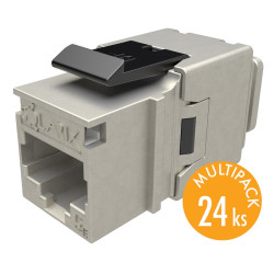 Solarix keystone c5e STP RJ45 černý pro kleště SXKJ-5E-STP-BK-NA - multipack 24ks