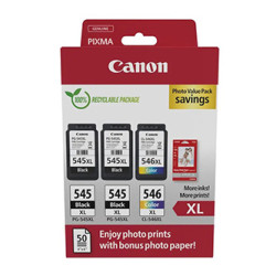 Canon originální ink PG-545XL CL-546XL, 8286B013, black color, Multi-pack